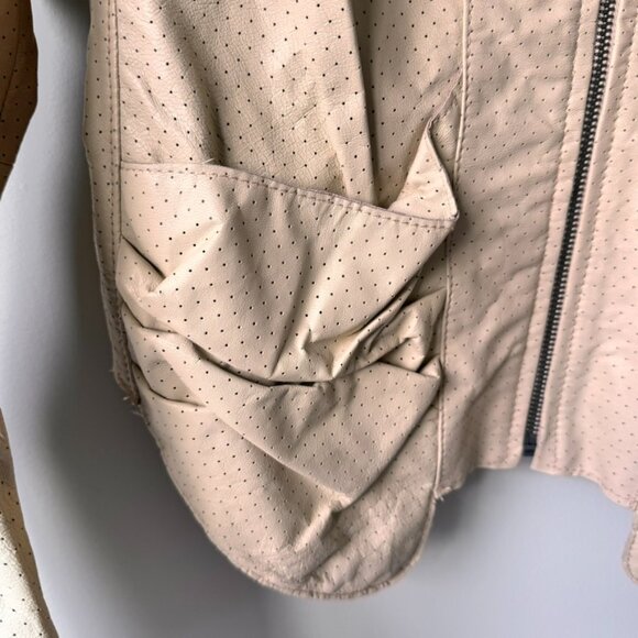 Line the Label 100% Lambskin Leather Biker Style Jacket - Picture 4 of 13